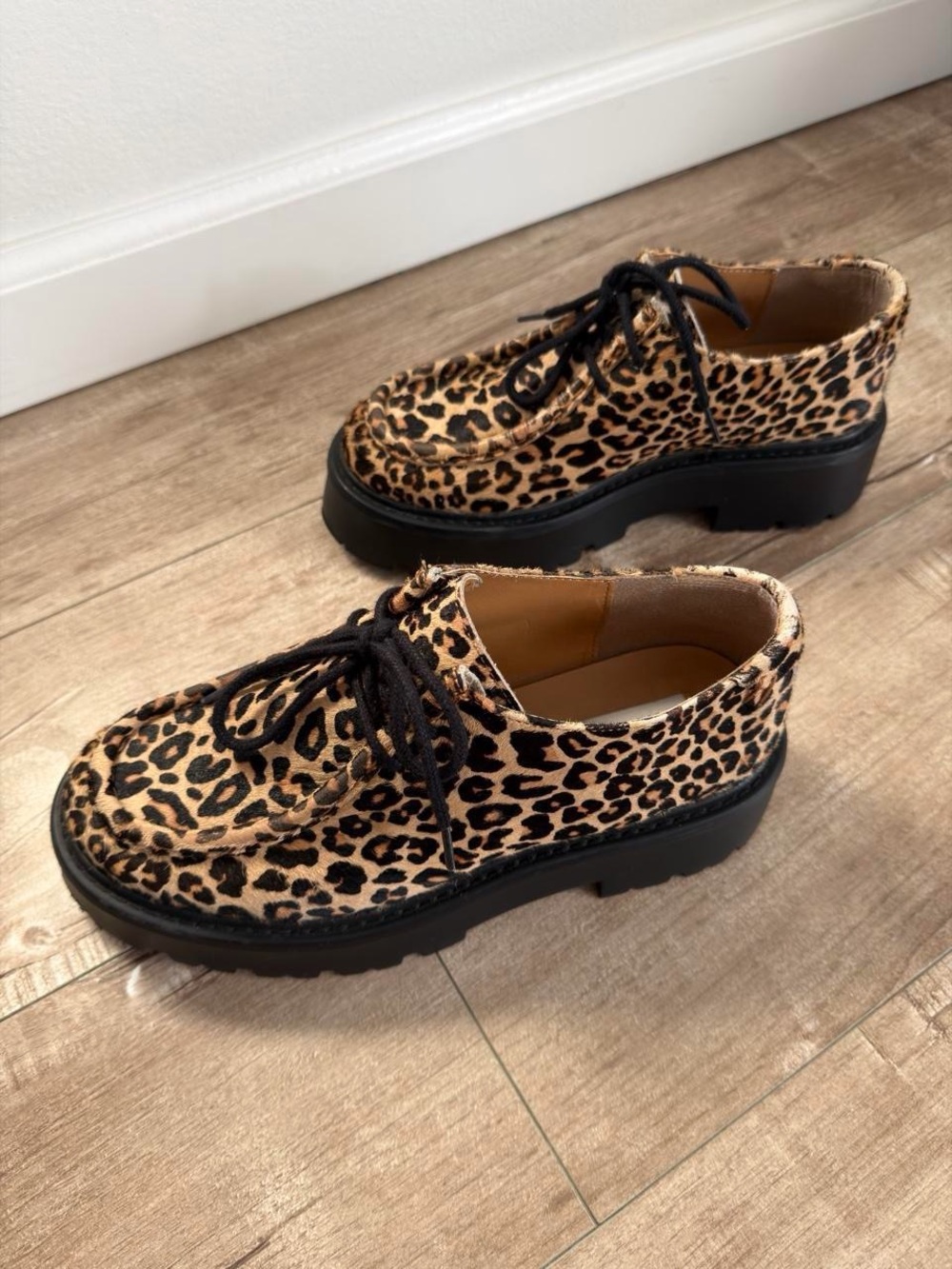 Steve Madden leopard-print platform oxfords size 8.5 - Picture 6 of 7
